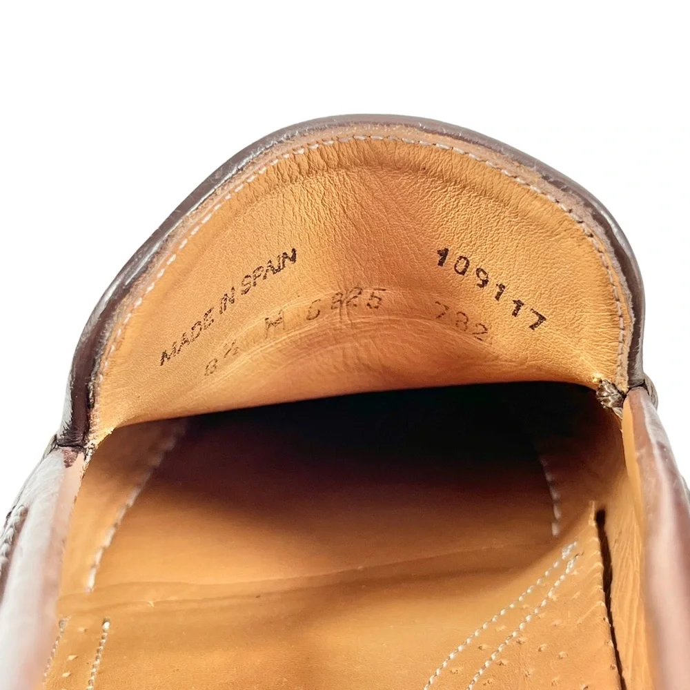 Mezlan Men’s 8.5M Deerskin Brown Leather‎ Slip-On Loafer Shoe Made in Spain